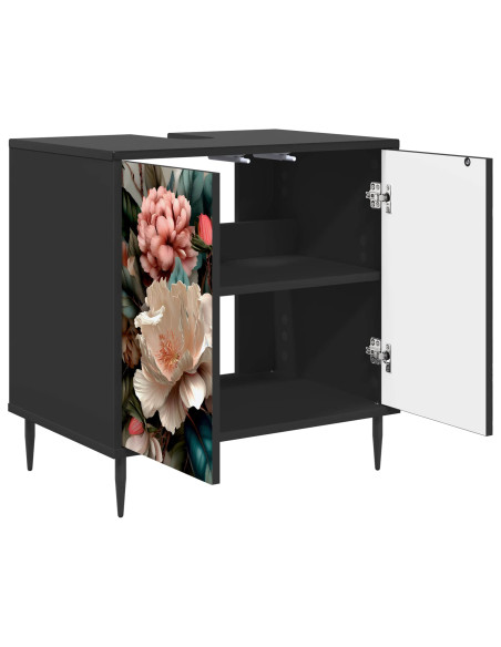 Mobile da Bagno BORNE Rovere Nero 60 x 40 x 61 cm