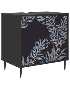 Mobile da Bagno DOKKUM Rovere Nero 60 x 40 x 61 cm