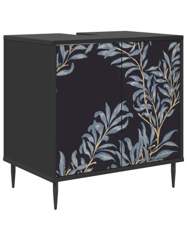 Mobile da Bagno DOKKUM Rovere Nero 60 x 40 x 61 cm