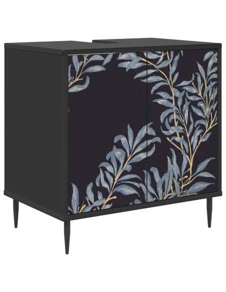 Mobile da Bagno DOKKUM Rovere Nero 60 x 40 x 61 cm