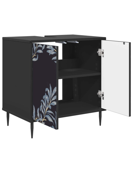 Mobile da Bagno DOKKUM Rovere Nero 60 x 40 x 61 cm