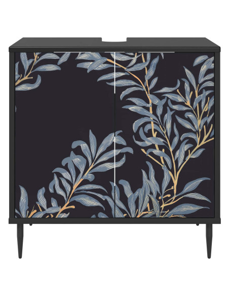 Mobile da Bagno DOKKUM Rovere Nero 60 x 40 x 61 cm