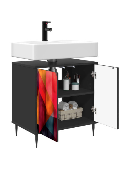Mobile da Bagno HEESCH Rovere Nero 60 x 40 x 61 cm