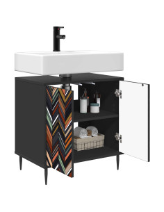 Mobile da Bagno OMMEN Rovere Nero 60 x 40 x 61 cm 2
