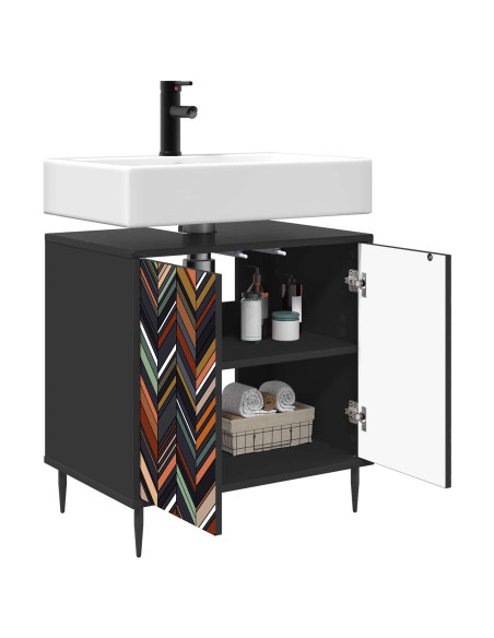 Mobile da Bagno OMMEN Rovere Nero 60 x 40 x 61 cm