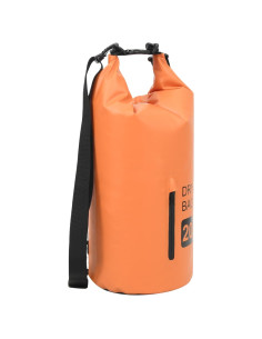 Borsa Impermeabile con Cerniera Arancione 20 L in PVC
