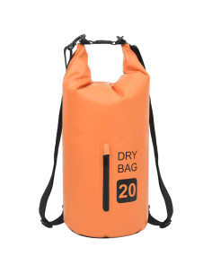 Borsa Impermeabile con Cerniera Arancione 20 L in PVC 2