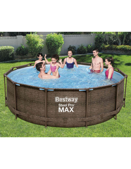 Bestway Set Piscina Rotonda Steel Pro MAX Deluxe Series 366x100 cm