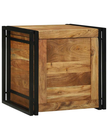Scatola di Stoccaggio 50 x 50 x 50 cm Legno di Acacia Massello