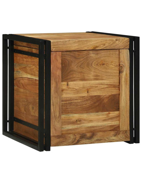 Scatola di Stoccaggio 50 x 50 x 50 cm Legno di Acacia Massello