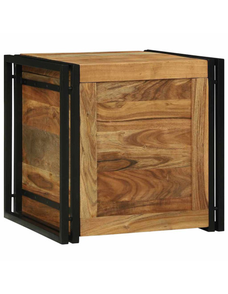 Scatola di Stoccaggio 50 x 50 x 50 cm Legno di Acacia Massello