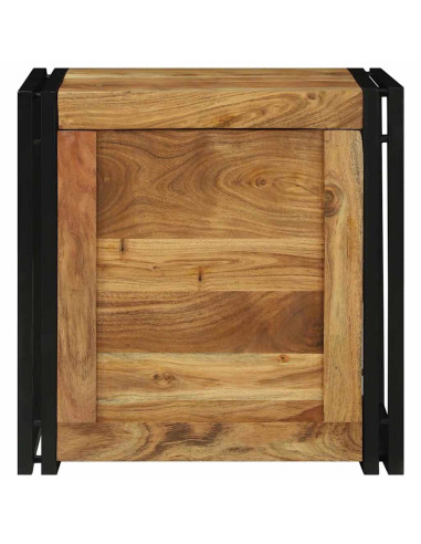 Scatola di Stoccaggio 50 x 50 x 50 cm Legno di Acacia Massello