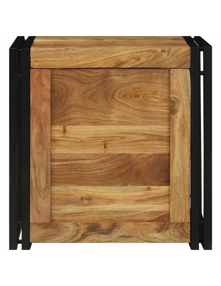 Scatola di Stoccaggio 50 x 50 x 50 cm Legno di Acacia Massello
