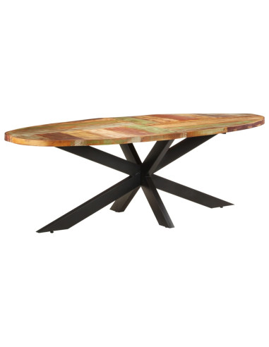 Tavolo da Pranzo 240x100x75 cm in Legno Massello di Recupero