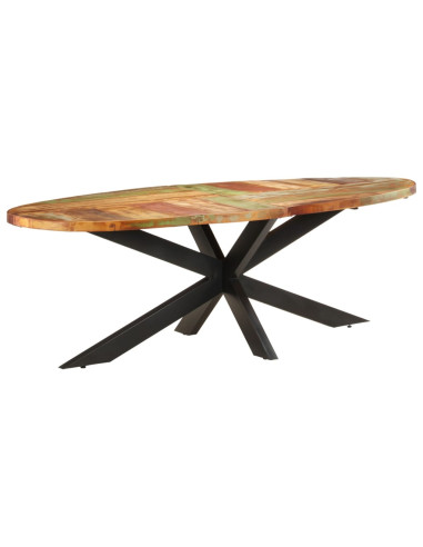 Tavolo da Pranzo 240x100x75 cm in Legno Massello di Recupero