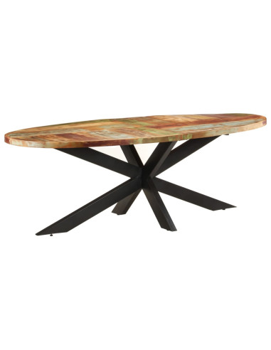 Tavolo da Pranzo 240x100x75 cm in Legno Massello di Recupero