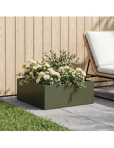 Vaso da giardino Verde Oliva 40 x 40 x 20 cm