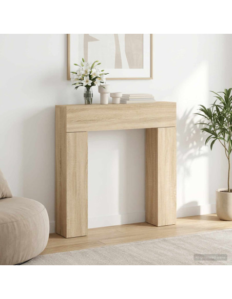 Cornice per camino Rovere Sonoma 102 x 18 x 100,5 cm