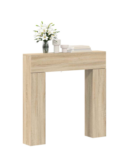 Cornice per camino Rovere Sonoma 102 x 18 x 100,5 cm