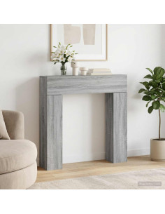 Cornice per camino Sonoma grigio 102 x 18 x 100,5 cm