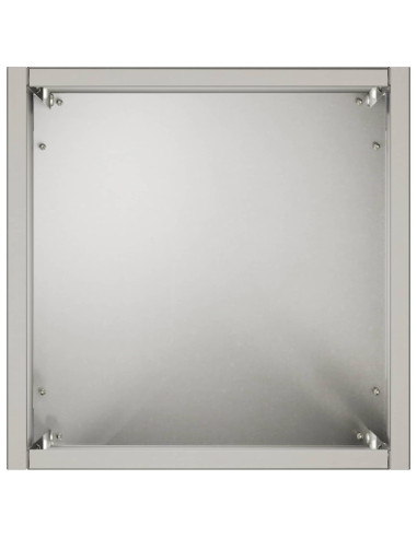 Vaso da giardino 2 pz Argento 20 x 20 x 40 cm Acciaio Inox