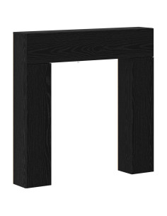 Cornice per camino Rovere Nero 102 x 18 x 100,5 cm 2