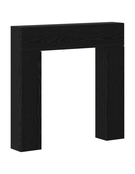 Cornice per camino Rovere Nero 102 x 18 x 100,5 cm