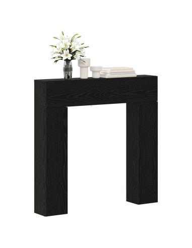 Cornice per camino Rovere Nero 102 x 18 x 100,5 cm