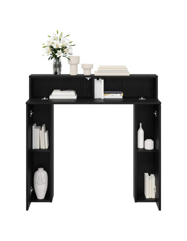 Cornice per camino Rovere Nero 102 x 18 x 100,5 cm