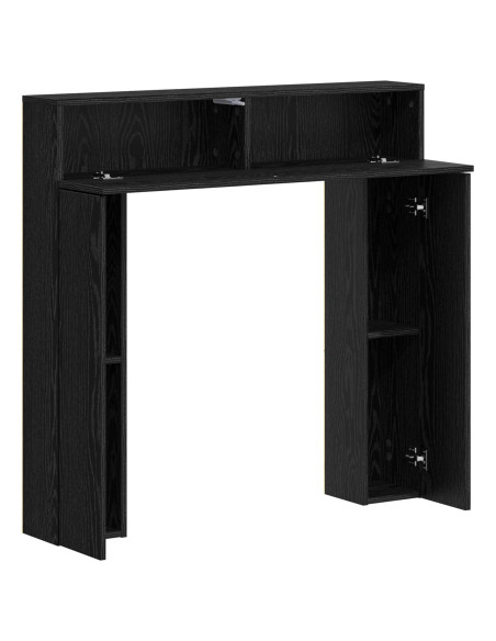 Cornice per camino Rovere Nero 102 x 18 x 100,5 cm