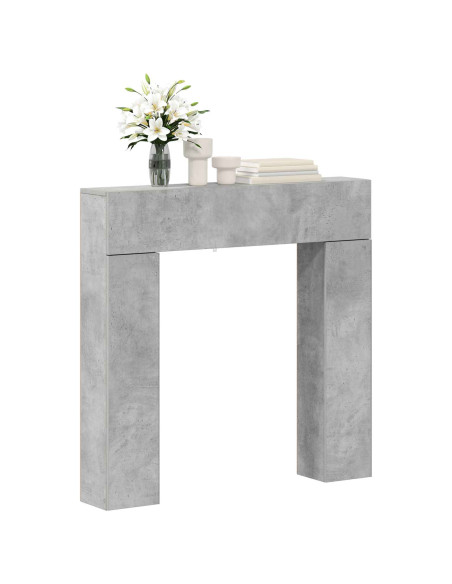 Cornice per camino Grigio Cemento 102 x 18 x 100,5 cm