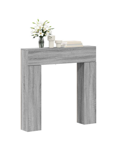 Cornice per camino Sonoma grigio 102 x 18 x 100,5 cm
