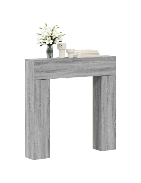 Cornice per camino Sonoma grigio 102 x 18 x 100,5 cm