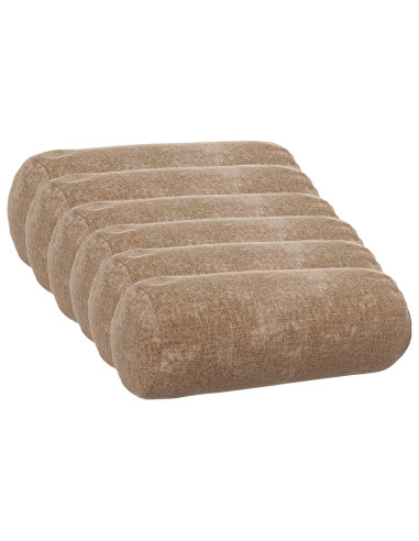 Federa 6 pz HEERLEN Marrone Ø 15 x 40 cm Tessuto Chenille