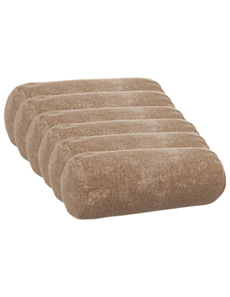 Federa 6 pz HEERLEN Marrone Ø 15 x 40 cm Tessuto Chenille