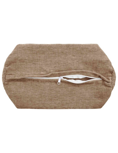 Federa 6 pz HEERLEN Marrone Ø 15 x 40 cm Tessuto Chenille