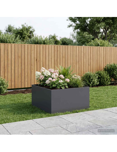 Vaso da giardino Antracite 60 x 60 x 40 cm