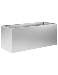 Vaso da giardino Argento 80 x 40 x 40 cm Acciaio zincato 2