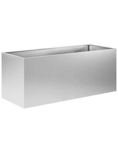 Vaso da giardino Argento 80 x 40 x 40 cm Acciaio zincato