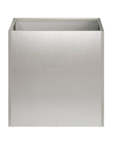 Vaso da giardino 2 pz Argento 25 x 25 x 25 cm Acciaio Inox