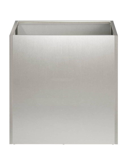 Vaso da giardino 2 pz Argento 25 x 25 x 25 cm Acciaio Inox