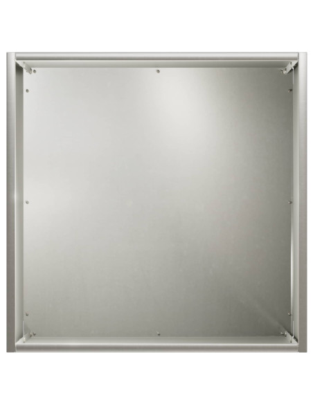 Vaso da giardino 2 pz Argento 25 x 25 x 25 cm Acciaio Inox