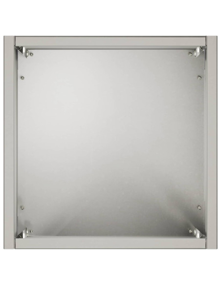 Vaso da giardino Argento 20 x 20 x 50 cm Acciaio Inox