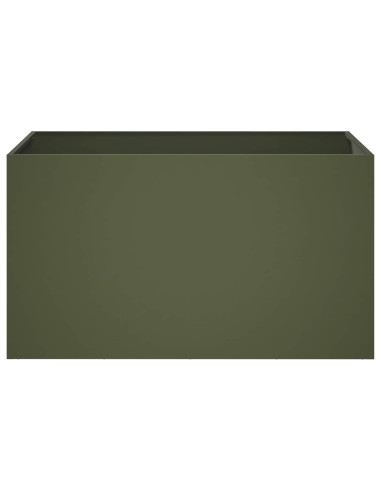 Vaso da giardino Verde Oliva 100 x 50 x 50 cm