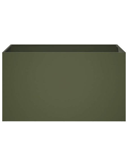 Vaso da giardino Verde Oliva 100 x 50 x 50 cm