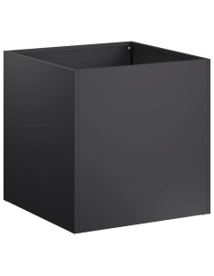 Vaso da giardino Nero 35 x 35 x 35 cm Acciaio laminato a freddo 2