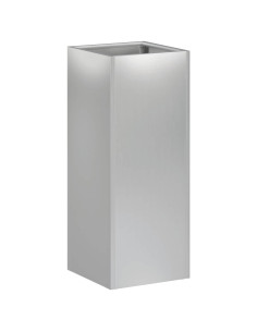 Vaso da giardino Argento 20 x 20 x 40 cm Acciaio zincato 2