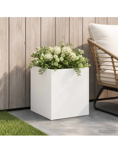 Vaso da giardino Bianco 25 x 25 x 25 cm