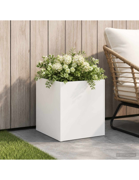 Vaso da giardino Bianco 25 x 25 x 25 cm