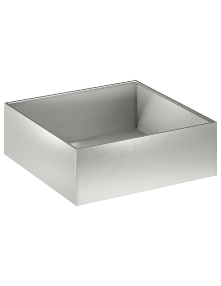 Vaso da giardino Argento 60 x 60 x 20 cm Acciaio Inox